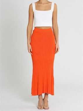 ALICE MCCALL Michele Skirt in Orange / Red size XS, knit blend.